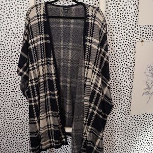 Torrid Plus Size 4x Navy Plaid Kimono